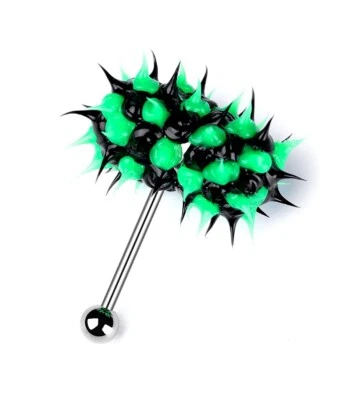 ANILLO LENGUA Acero Vibrador Joyería Corporal con 2 Pilas Incluidas Elige Color Foto 1 de 3