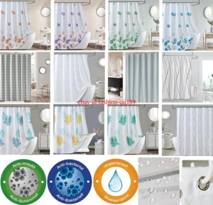 Duschvorhang Textil Wannenvorhang Badewannenvorhang extra Breite inkl Ringe - Bild 1 von 33