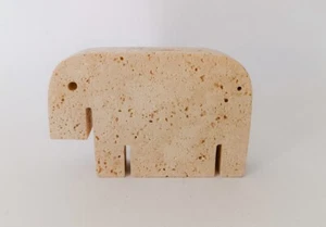 ♥ VINTAGE TRAVERTIN ELEFANT SKULPTUR DESIGN BRÜDER MANNELLI enzo mari - Bild 1 von 5