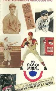 CLEVELAND INDIANS MLB BÉISBOL 1990 GUÍA DE MEDIOS DE COLECCIÓN GRAN COLOR AUTÉNTICO - Imagen 1 de 2