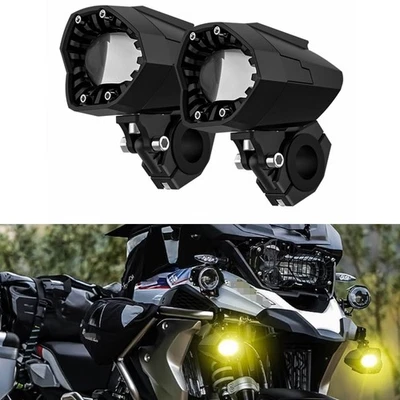 80w LED Spot Fog Lights For BMW R1250GS R1200GS F800GS F700GS F650 Honda Harley - Image 1 of 4