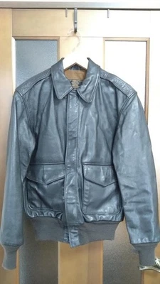 COCKPIT USA A-2 Flight Jacket 38 Goat Skin Leather Military Vintage Rare - Image 1 of 4