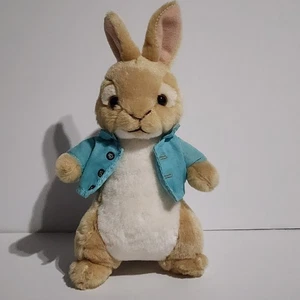 Ty Peter Rabbit Cotton Tail with Blue Jacket Stuffed Plush 2018 8" - Picture 1 of 5