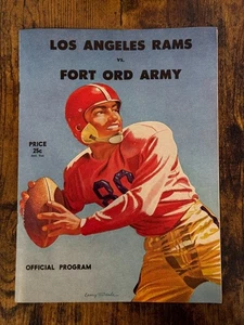 Los Angeles Rams vs Fort Ord Army Warriors Official Football Program Aug 1953 - Picture 1 of 2
