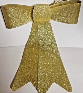 Large Golden Glitter Bow - Picture 1 of 1