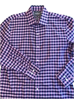 Camisa de vestir Bonobos a medida ajustada con botones delanteros para hombre 16 33 cuadros italianos Foto 1 de 4