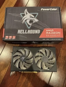 RX 6600 XT AMD PowerColor Hellhound Radeon 8GB GDDR6 GPU Scheda Video - Photo 1/5