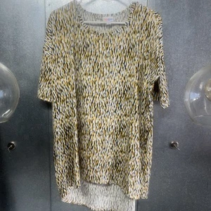 Lularoe Blouse Size Large High Low Yellow And Black High Low - Picture 1 of 18
