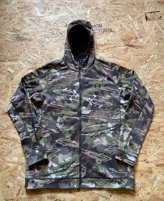 Colete Camp Under Armour com capuz zíper completo grande caimento solto masculino - Imagem 1 de 4