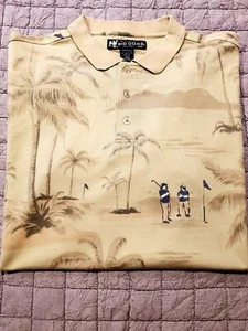 VTG Big Dog Golf Themed Polo Shirt Men's Size Large - Picture 1 of 6