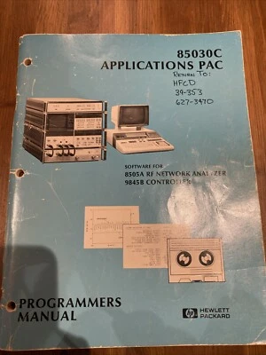 85030c Applications PAC Programmers Manual Hp Hewlett - Communications - PJ15 - Image 1 of 2