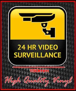 PEGATINA DE SEÑAL DE ADVERTENCIA CCTV 24 HORAS VIDEOVIGILANCIA TOTALMENTE NUEVA ESTILO 1 - Imagen 1 de 1