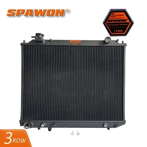 Black SPAWON Radiator Fits 3Row AT Mazda Bravo BT50 B2500 Ford Courier 1996-2011 - Picture 1 of 9