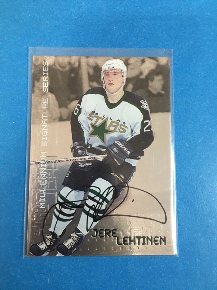 Autógrafos F145.191 1999-00 BAP Millennium #81 estrelas Jere Lehtinen - Imagem 1 de 1