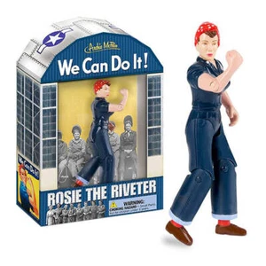 Archie McPhee Rosie The Riveter Action Figure & Accessories Toy 13.3 cm Tall - Picture 1 of 2