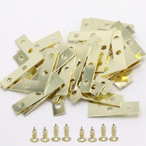 40 Pack Gold L Corner Brackets, 1.5X1.5Inch Small Decorative Iron Corner Braces - Picture 1 of 12