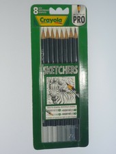 Rare Crayola PRO Sketchers Pencils 8 High Performance Graphite School / Artist