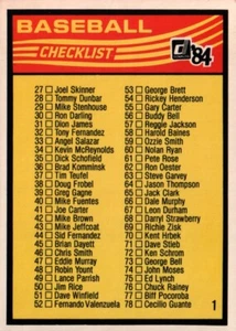 1984 Donruss Baseball #1 - Checklist: 27-130 84-539 - Picture 1 of 2