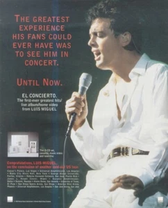 HFBK6 PICTURE/ADVERT 13X11 LUIS MIGUEL : EL CONCIERTO - Picture 1 of 1
