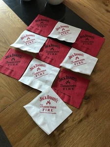 10 VERSCHIEDENE JACK DANIELS TENNESSEE FEUER PAPIERSERVIETTEN  - Bild 1 von 1