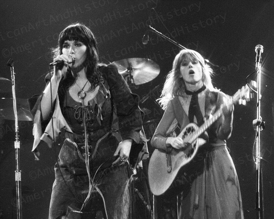 Ann and Nancy Wilson of Heart Photo Print Poster in Concert Live