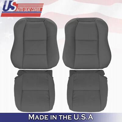 Se adapta a Acura TL 2004 conductor pasajero superior e inferior cubiertas de cuero perforado gris Foto 1 de 4