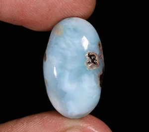 Natural Larimar stone, stunning Oval shape 15 Ct piece 21x13x6 mm - Picture 1 of 8