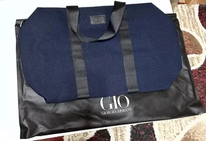 Acqua di Gio Giorgio Armani Duffle Dark Blue Travel Bag Shoulder Handbag Gym New - Picture 1 of 6
