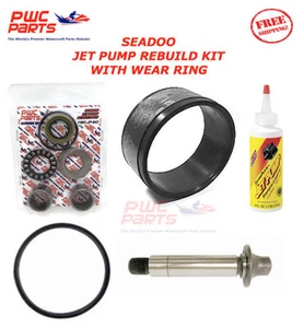 SEADOO Jet Pump Rebuild Kit Wear Ring Impeller Shaft Seal Oil 1996-2000 GTI - Picture 1 of 1