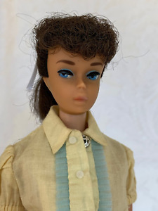 Vintage Barbie Brunette #5 Ponytail with Yellow Pajamas  Cute Gal!