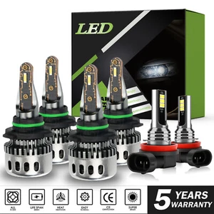 For Honda Civic 2006-2015 White LED Headlight High+Low & Fog Light Bulbs Kit - Bild 1 von 12