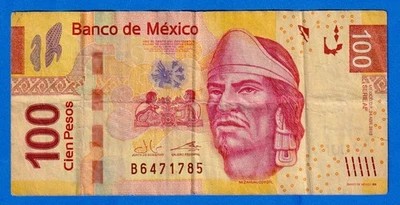 Mexico 100 Pesos 2013 P-124af Circulated Note  "Serie AF "  B6471785 - Image 1 of 4