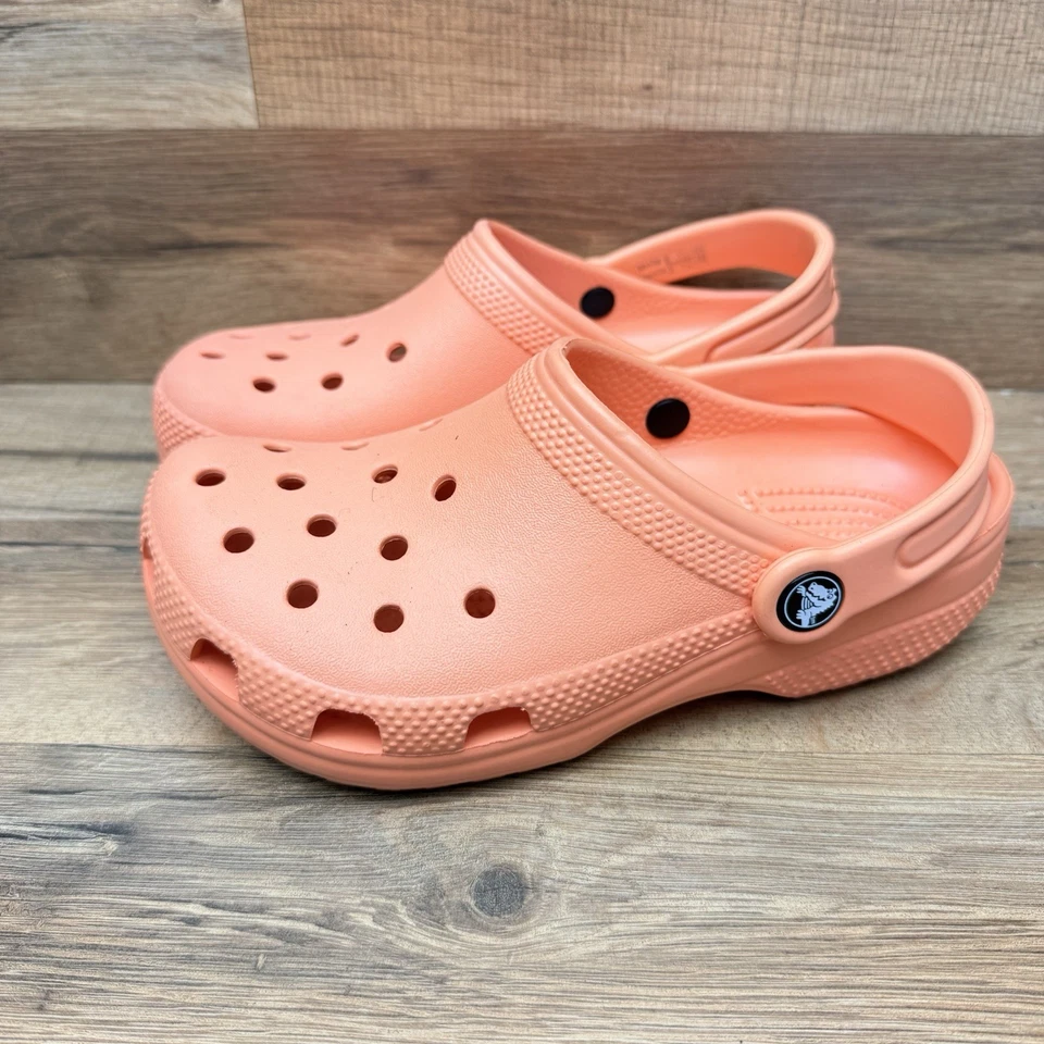 Crocs Talla J2 Melón Naranja Sin Cordones Clásicos Zueco Zapatos Niño Niña o Niño Talla Foto 1 de 4