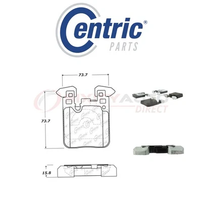 Centric Posi Quiet Metallic Brake Pads w Shims for 2015-2016 BMW 428i Gran rn Foto 1 de 4