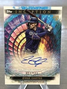 2024 Topps Inception Evan Carter Charged Particles Auto RC /100 - Picture 1 of 4