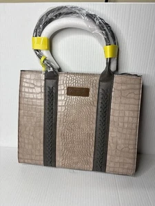 Leather Wrangler Crossbody Bag With Crocodile Print - Picture 1 of 2