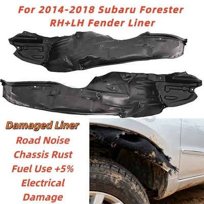 Front Fender Liner Right Left Wheel Arch Cover For 2014-2018 Subaru Forester Foto 1 de 4
