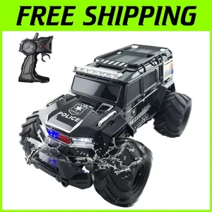Waterproof RC Police Car Toy with Lights - Ages 6-12 - Picture 1 of 10