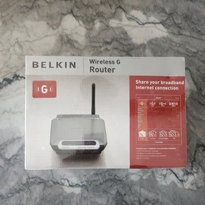 NEW Belkin Wireless G Router F5D7230-4 400FT Range Sealed Computer Internet - Picture 1 of 2