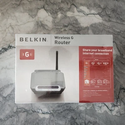 NEW Belkin Wireless G Router F5D7230-4 400FT Range Sealed Computer Internet  - Image 1 of 2