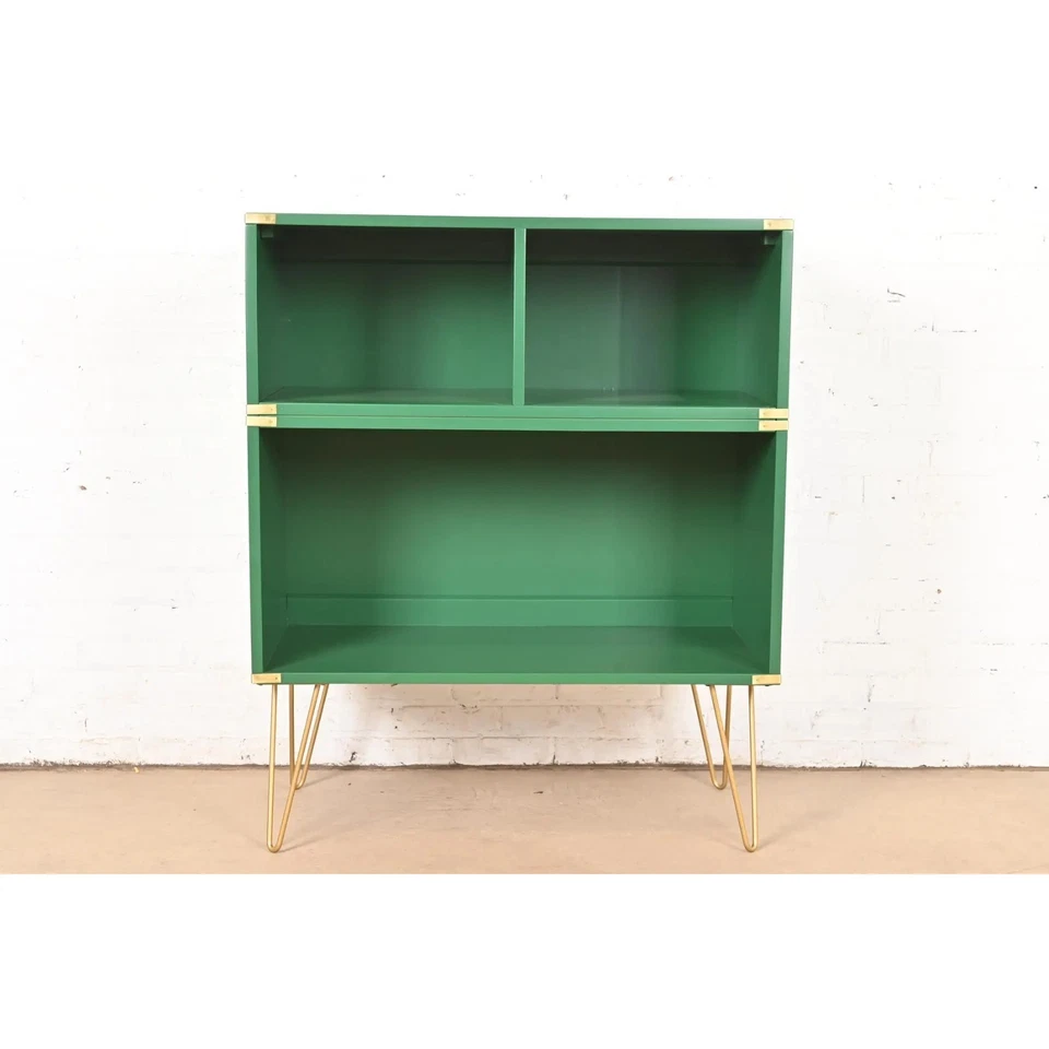 Librería de campaña Thomasville Mid-Century Hollywood Regency, recién terminada Foto 1 de 4