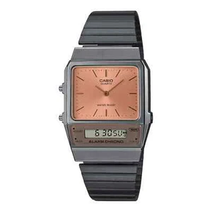 Unisex Casio AQ800ECGG-4A Duo Nostalgic Collection Orange Face, Grey RRP $229 - Picture 1 of 4