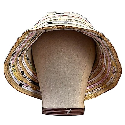 THE CHILDREN'S PLACE girls tan bucket cotton and paper hat Sz 7-8 KIDS - Image 1 of 4