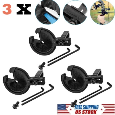3X Archery Brush Arrow Rest Right & Left Hand Compound Recurve Bow Adjustable - Image 1 of 4