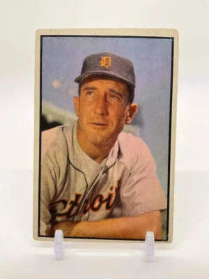 Fred Hutchinson 1953 Bowman #132 Tigres de Detroit en muy buen estado Foto 1 de 2