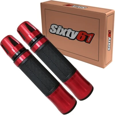 Kawasaki Ninja ZX6R ZX9R ZX10R ZX12R ZX14R H2 Red Grips Gel Comfort Hand Bar End - Image 1 of 3