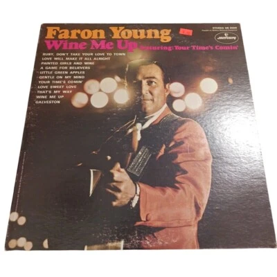 Faron Young Wine Me Up 1969 LP Mercury SR 61241 Classic Country Vinyl VTG READ Foto 1 de 4