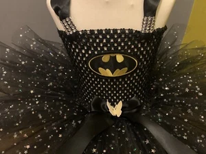 Handmade Halloween Batwomen Kids Tutu Dress - Picture 1 of 6