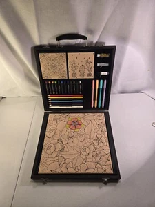 art 101 art set With Canvas 3 Total Hardly Touched With Wooden Case - Picture 1 of 8