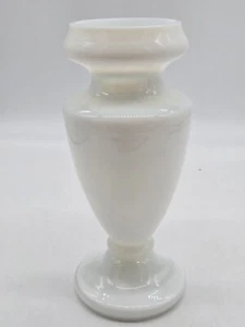 Opaline? Blown Milk Glass with pale blue/ gray hues 8” Tall Vase**49-6 - Picture 1 of 7